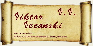 Viktor Večanski vizit kartica